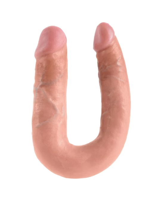 Godemichet réaliste double pénétration King Cock Medium - Beige