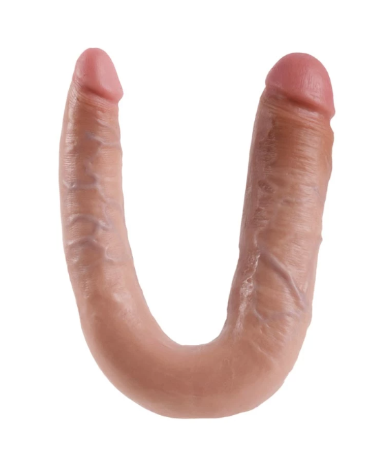 Godemichet réaliste double pénétration King Cock Large - Beige