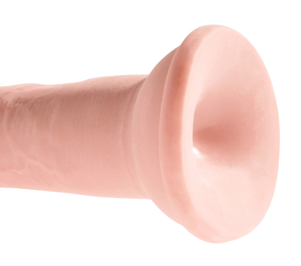 Dildo réaliste King Cock Plus 3D - 20 cm - Beige