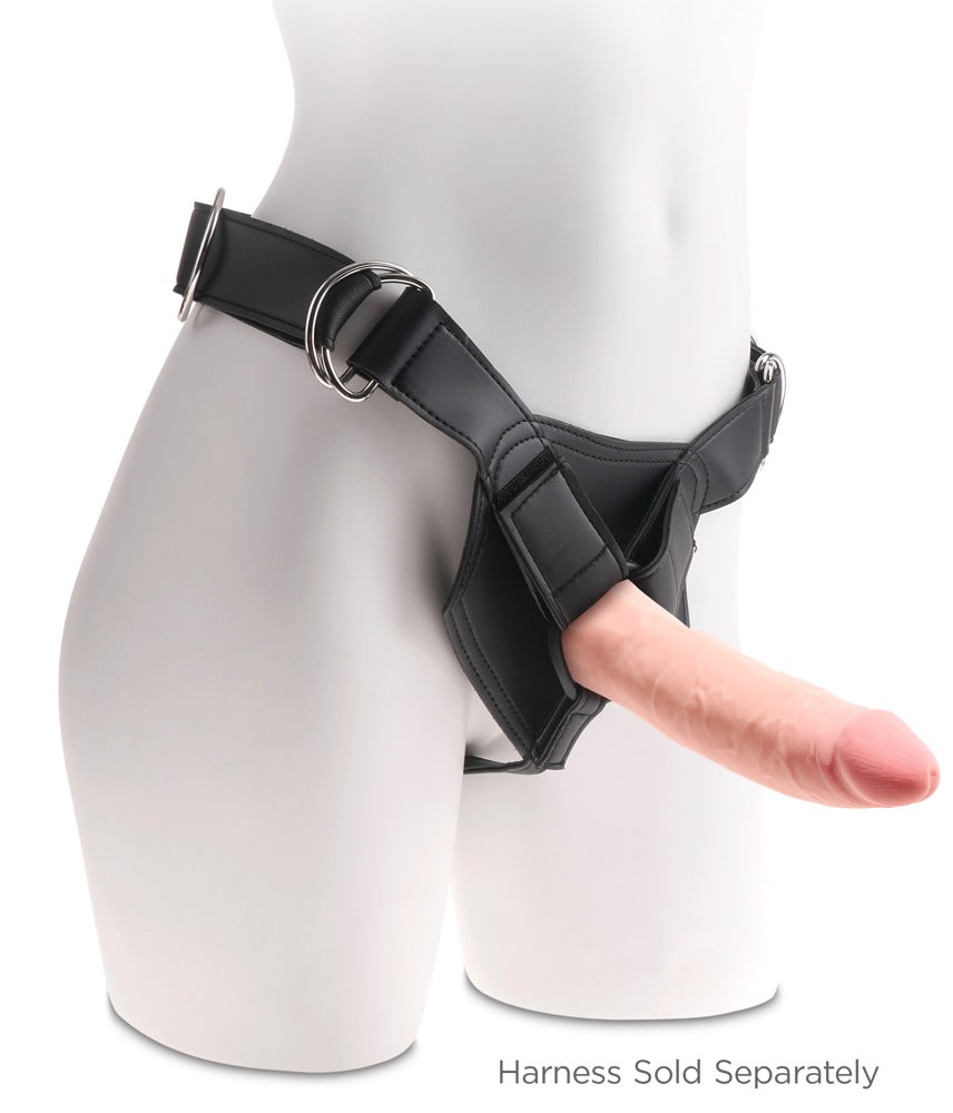 Dildo réaliste King Cock Plus 3D - 20 cm - Beige