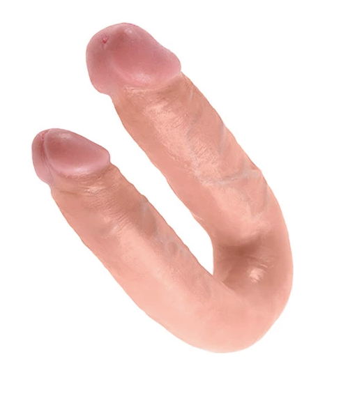 Godemichet réaliste double pénétration King Cock Medium - Beige