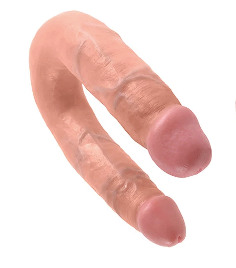 Godemichet réaliste double pénétration King Cock Medium - Beige