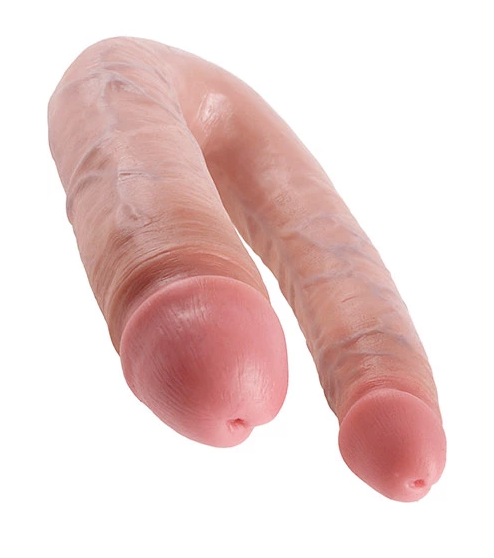 Godemichet réaliste double pénétration King Cock Large - Beige